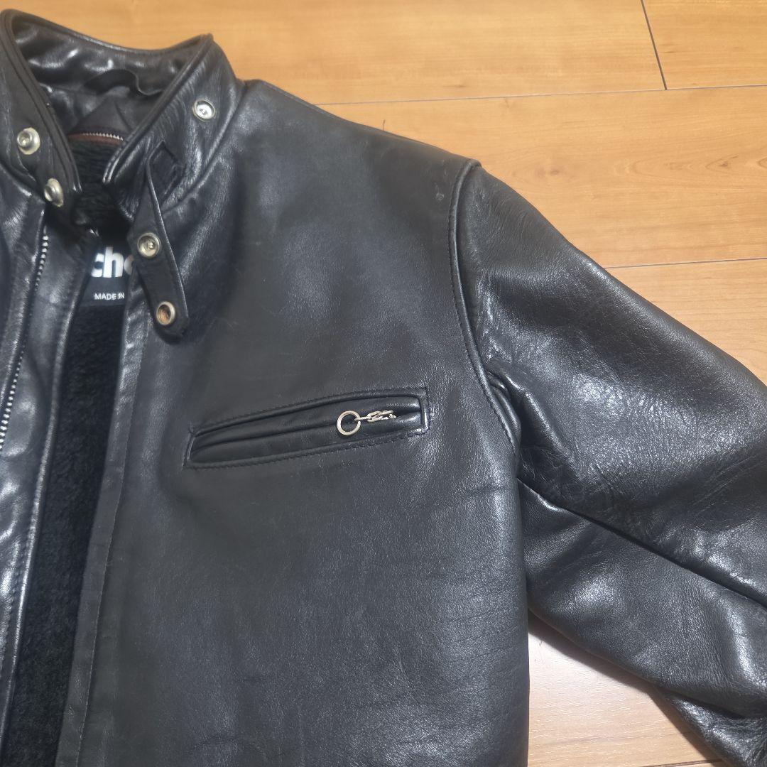 Schott シングルライダースジャケット 38