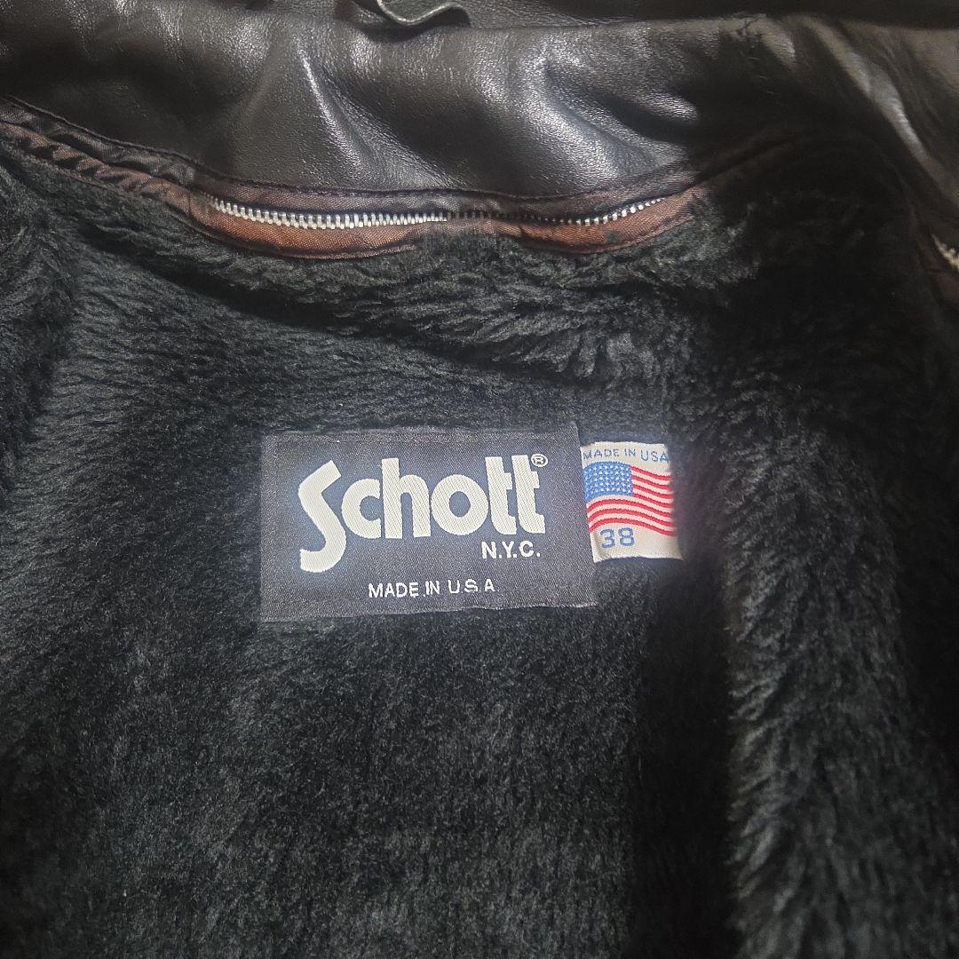 Schott シングルライダースジャケット 38