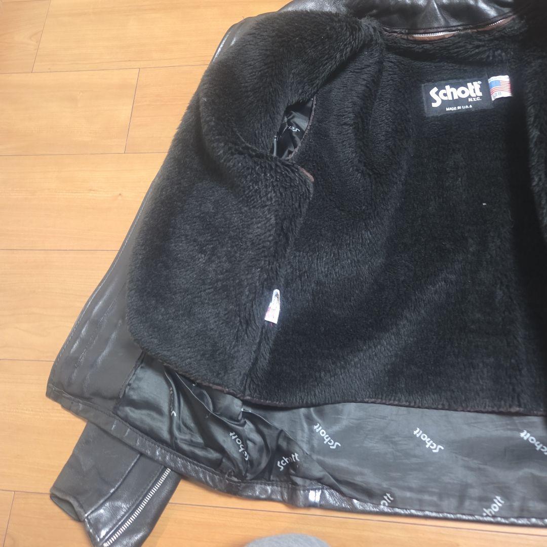Schott シングルライダースジャケット 38