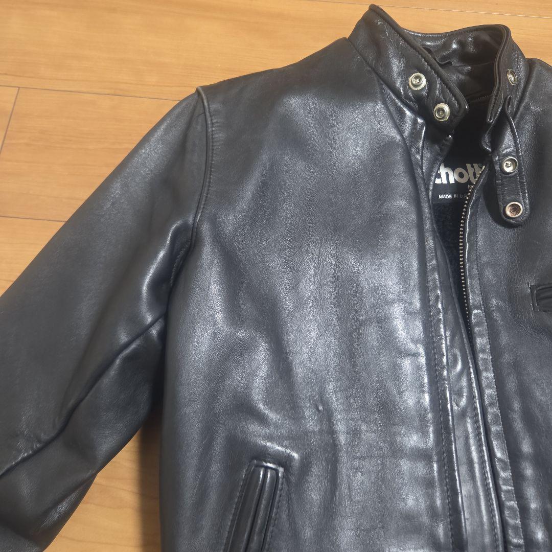 Schott シングルライダースジャケット 38