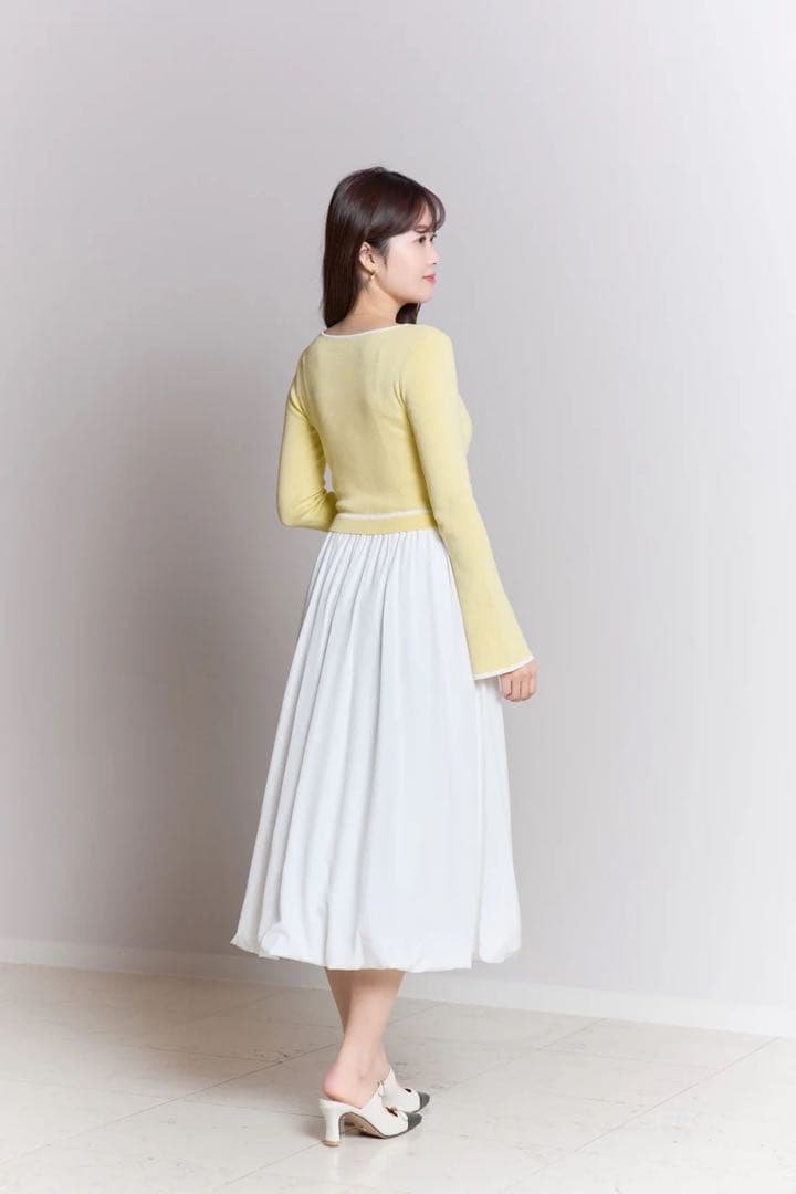 ワンピース herlipto Docking Knit Balloon Dress