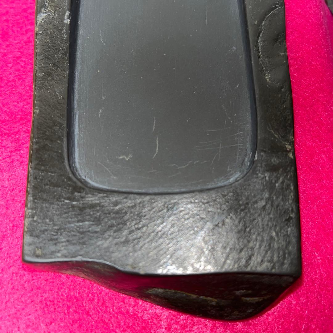 ⭕️諸鹿石硯　希少　大久保喜代雄　共蓋付き自然硯　新品美品　墨持ち良い　鳥取県産出