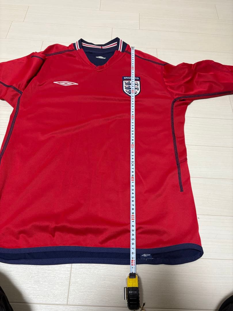 【最終値下】イングランド代表ユニフォーム UMBRO 赤/ネイビー 長袖 L相当