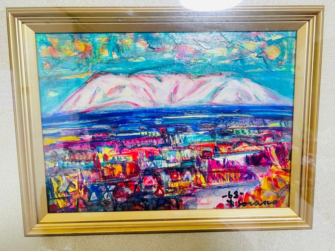 空野八百藏 大雪晩秋 油絵
