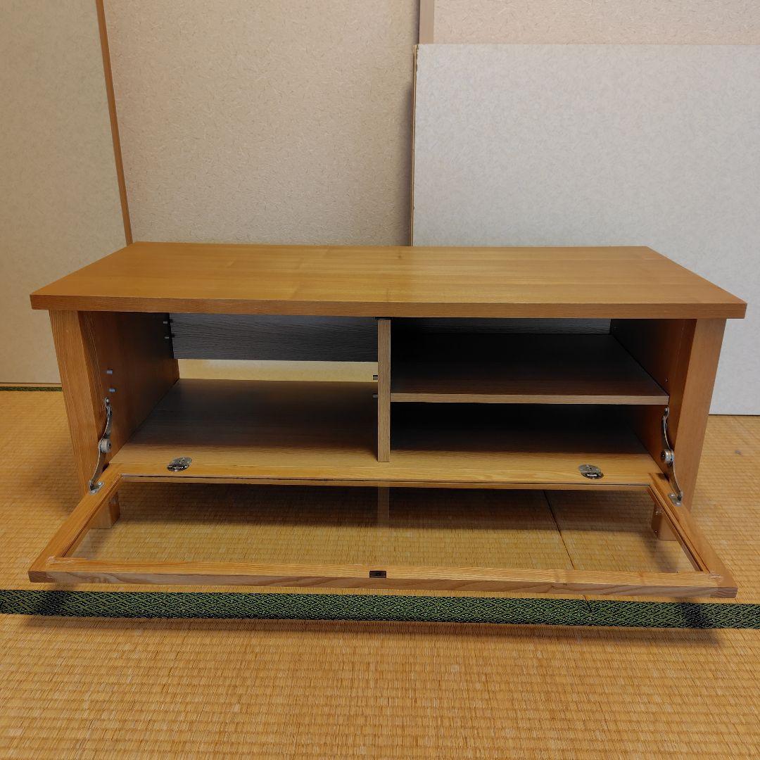 無印良品　木製テレビ台 ガラス扉付き