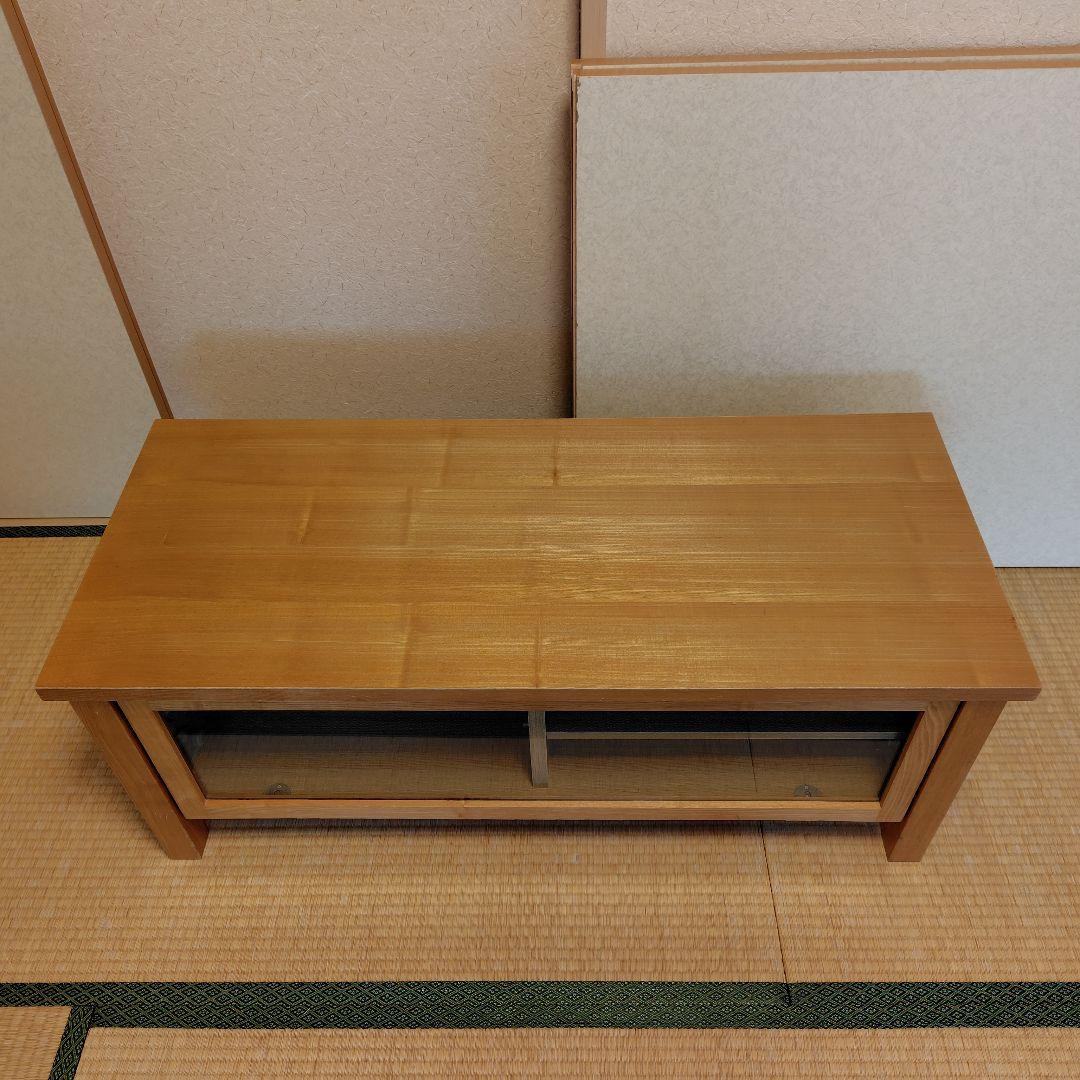 無印良品　木製テレビ台 ガラス扉付き