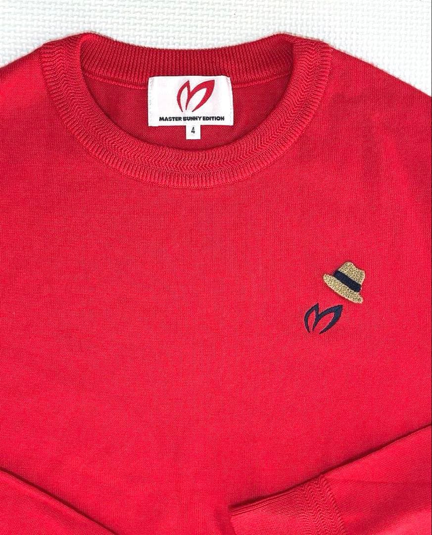マスターバニーエディション スーピマコットン ニットプルオーバー（RED／4）