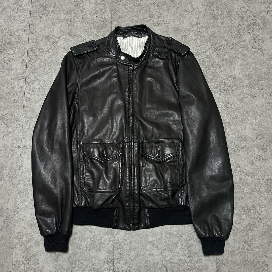 BEAMS 最高級ライン ラムレザー 羊革 ライダースジャケット ブラック M