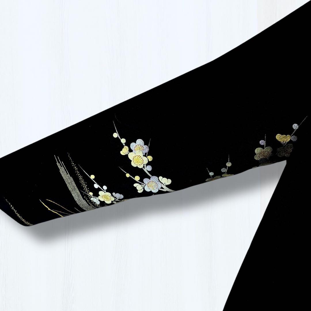 着物リメイクワンピース❀黒留袖ドレス　金彩友禅　作家物　和田光正　結婚式　卒業式