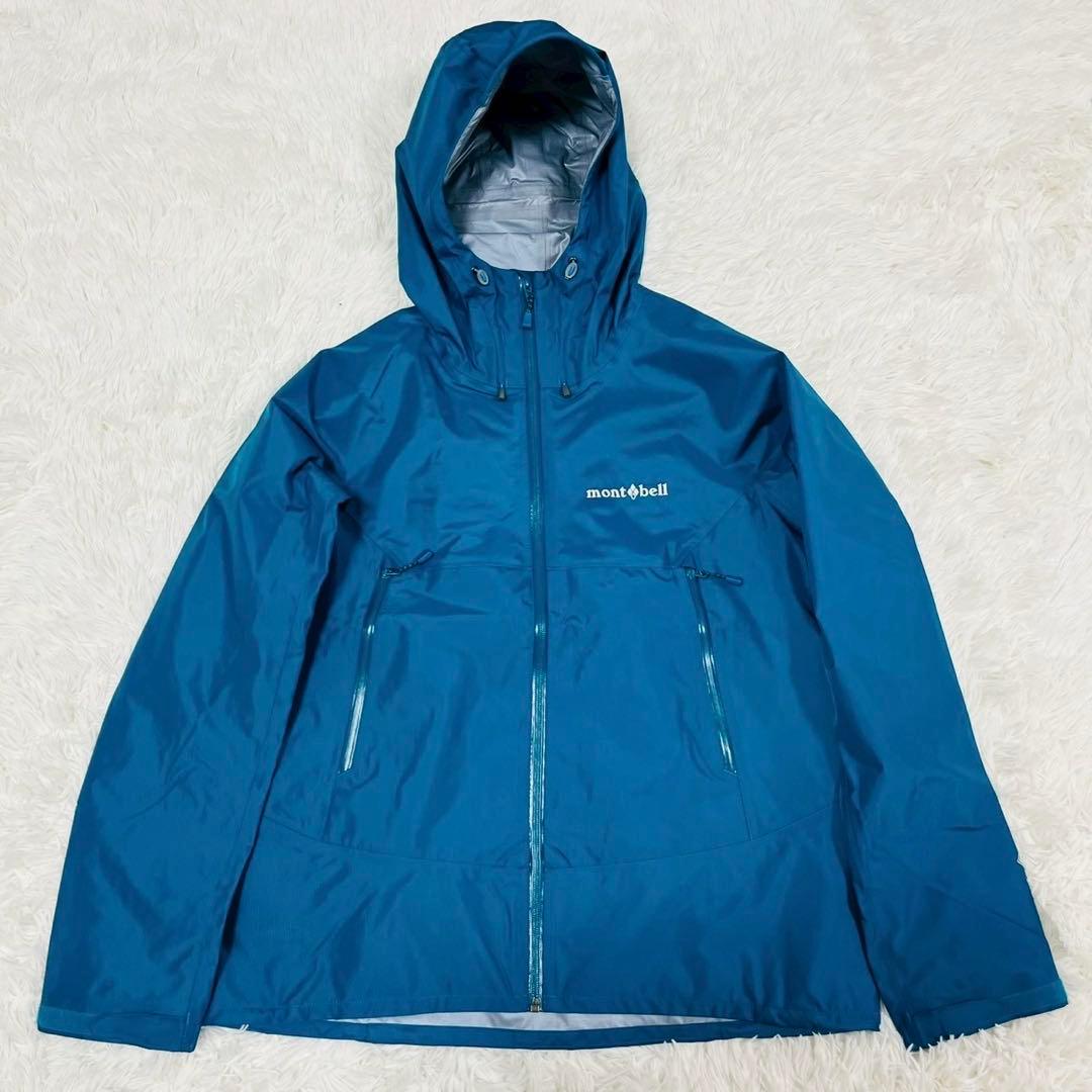 モンベル　レイントレッカージャケット Women's　M タグ付きターコイズ現行
