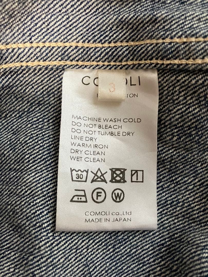 COMOLI デニムジャケットインディゴ size3