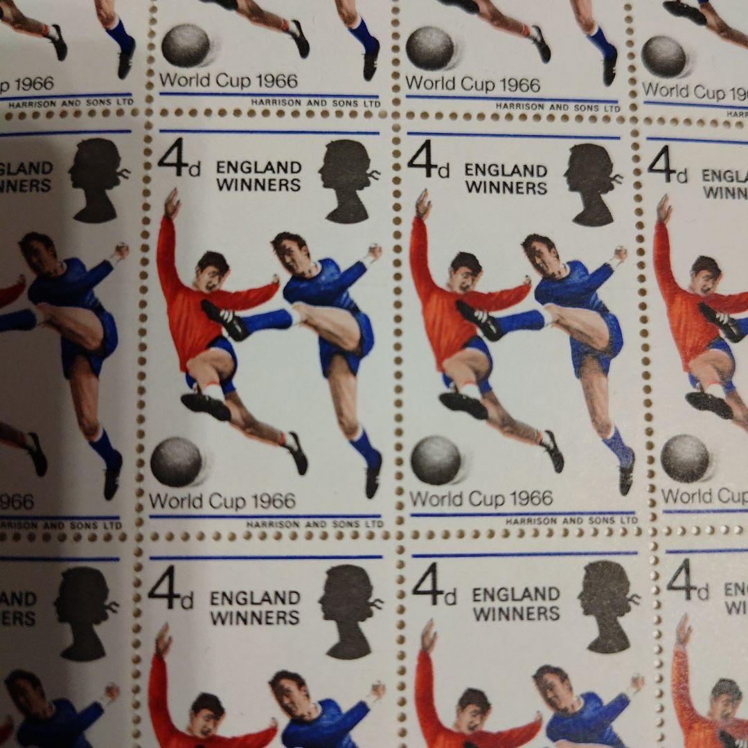 外国切手希少1966年イングランド　サッカーワールドカップ優勝 記念切手　シート