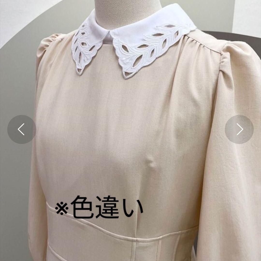 【新品タグ付】スウィングル ワンピース 長袖刺繍カラーデイリードレス ネイビー