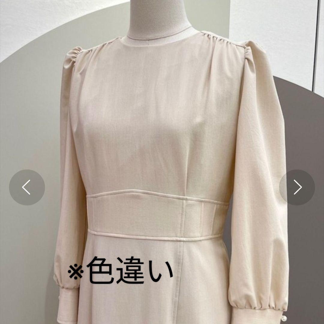 【新品タグ付】スウィングル ワンピース 長袖刺繍カラーデイリードレス ネイビー