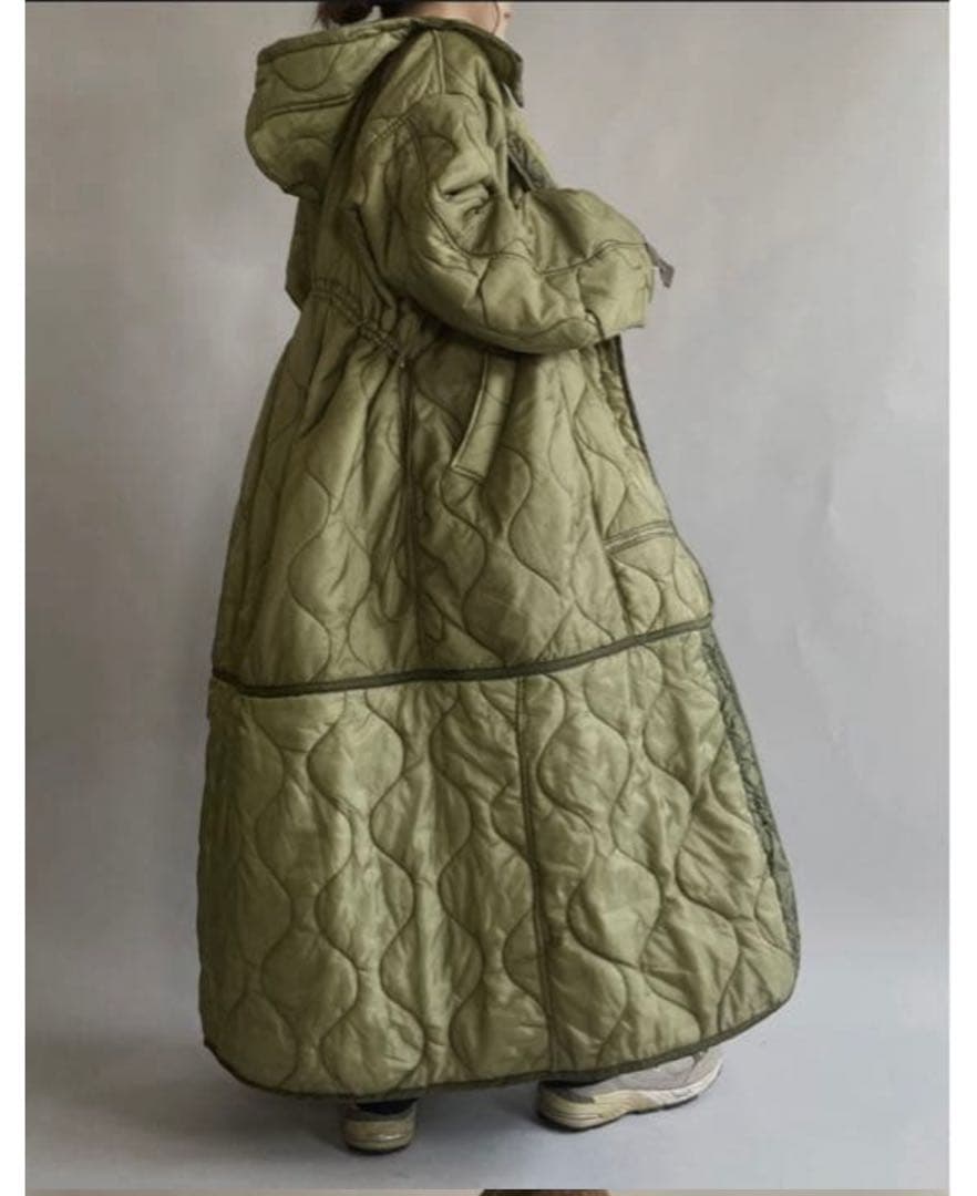 【美品】 mori marketリメイク ライナー フーディ　キルティング