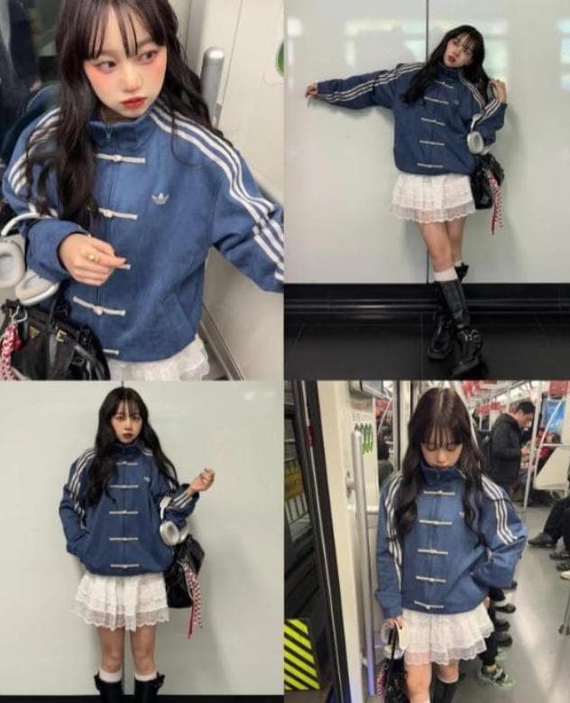 新品 Adidas 巳年チャイナトラックジャケットネイビー Mサイズ