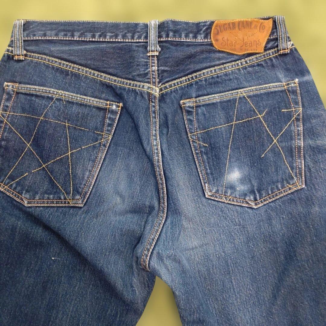 SUGAR CANEシュガーケーンstar jeans赤耳セルビッチデニムW34
