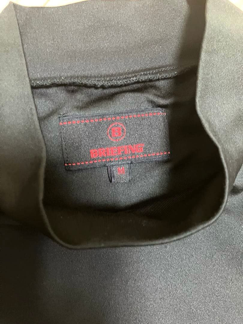 【美品】ブリーフィング　BRIEFING モックネックシャツ　ブラック　M