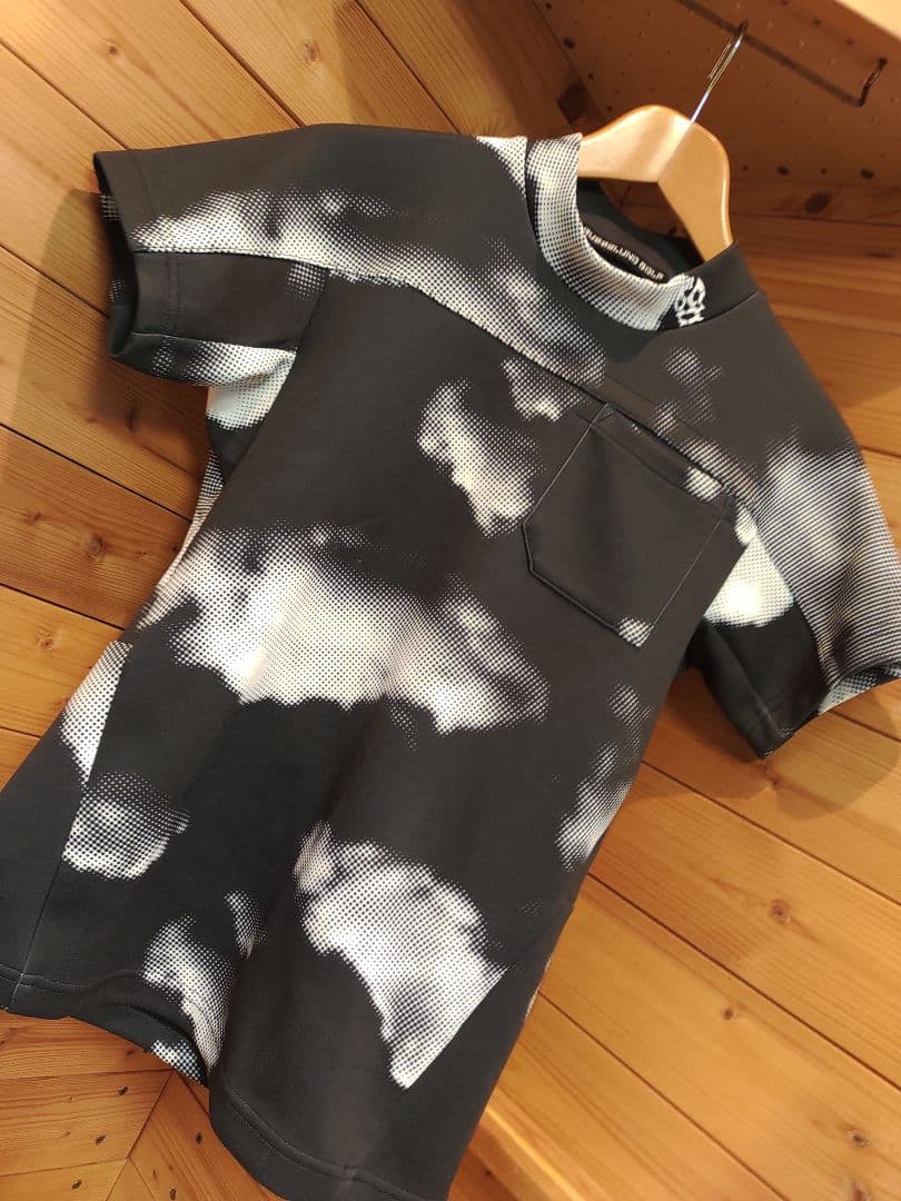 美品【ラッセルノ】人気ルチャマスク×カモ総柄 半袖モックネックポロシャツ