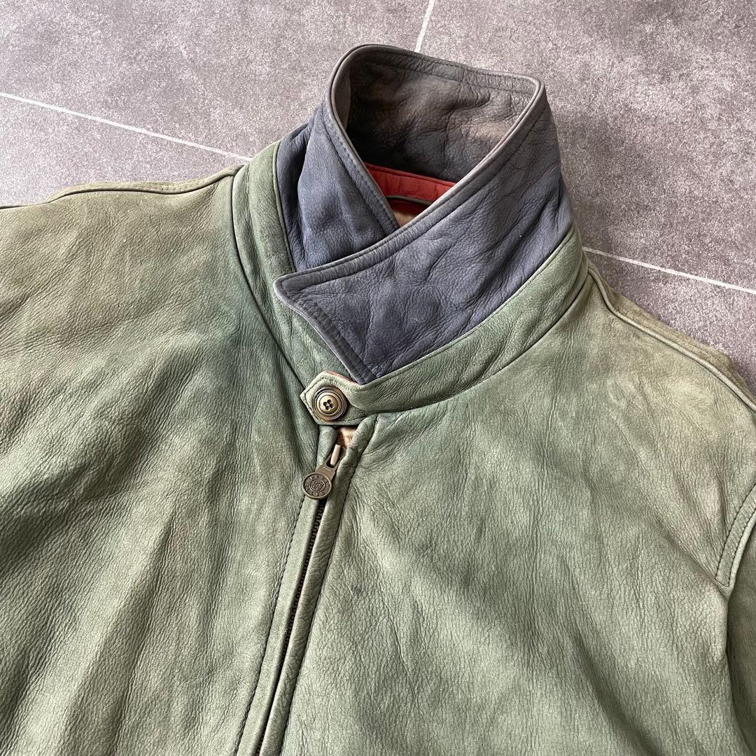 90s vintage 本革 レザーブルゾン ドリズラージャケット XL