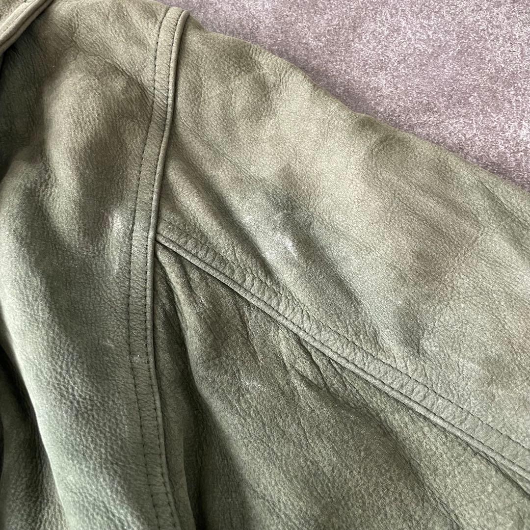 90s vintage 本革 レザーブルゾン ドリズラージャケット XL