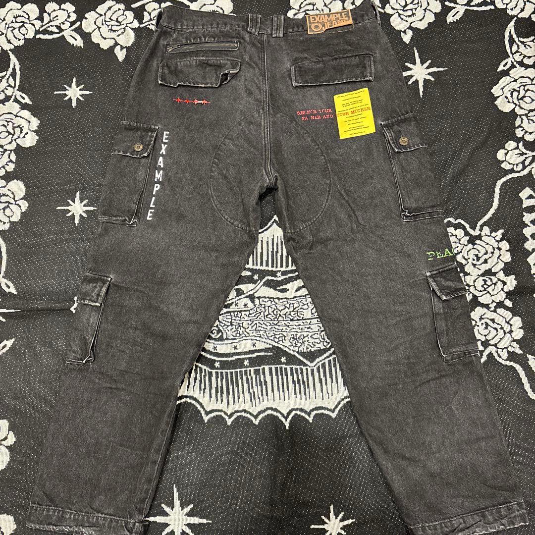 【Rrr】EXAMPLE PEACE DENIM PANTS