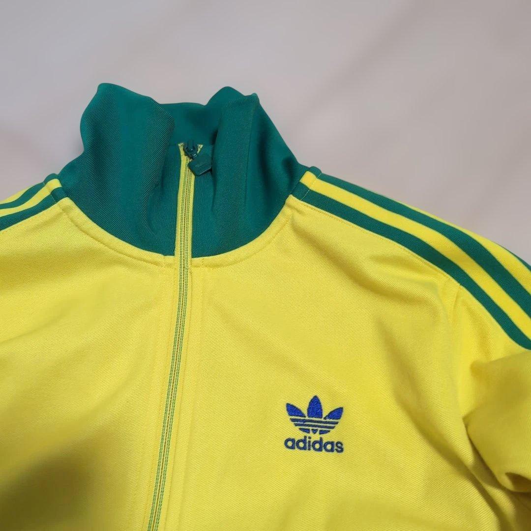 adidas トラックジャケット L イエロー/グリーンブラジルカラー
