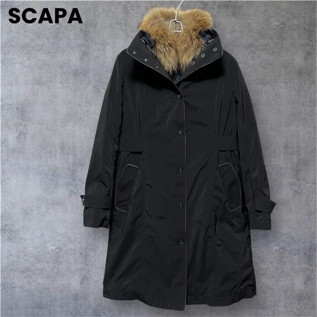 【SCAPA】スキャパ　レディースコート　ライナー付　ミドル丈　サイズ38