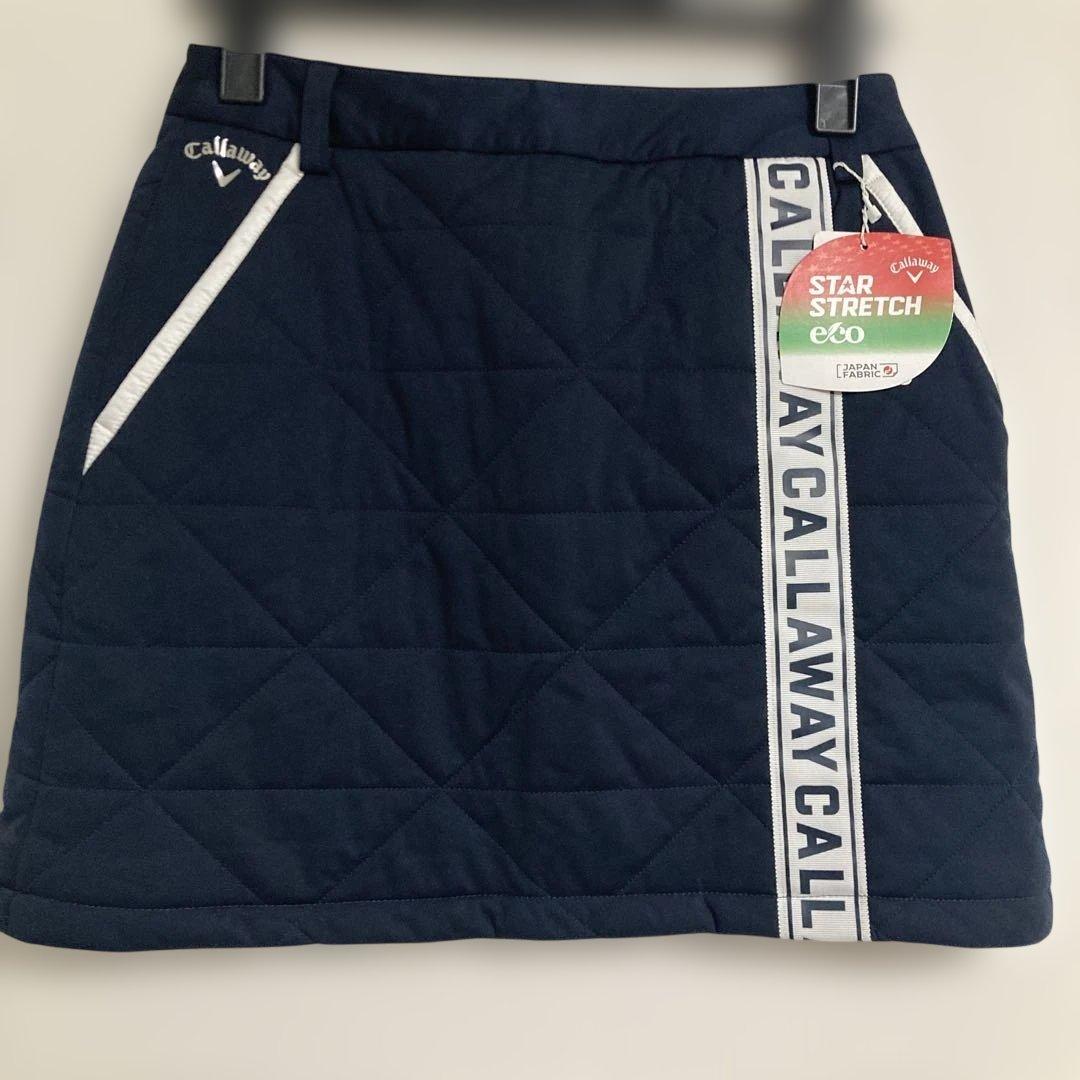 新品　Callaway スターストレッチ 中綿スカート　Ｍ　ネイビー