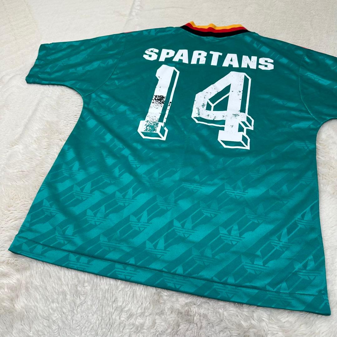 ✨美品✨90s アディダス デサント製 ユニフォーム 総柄 緑 ドイツカラー L