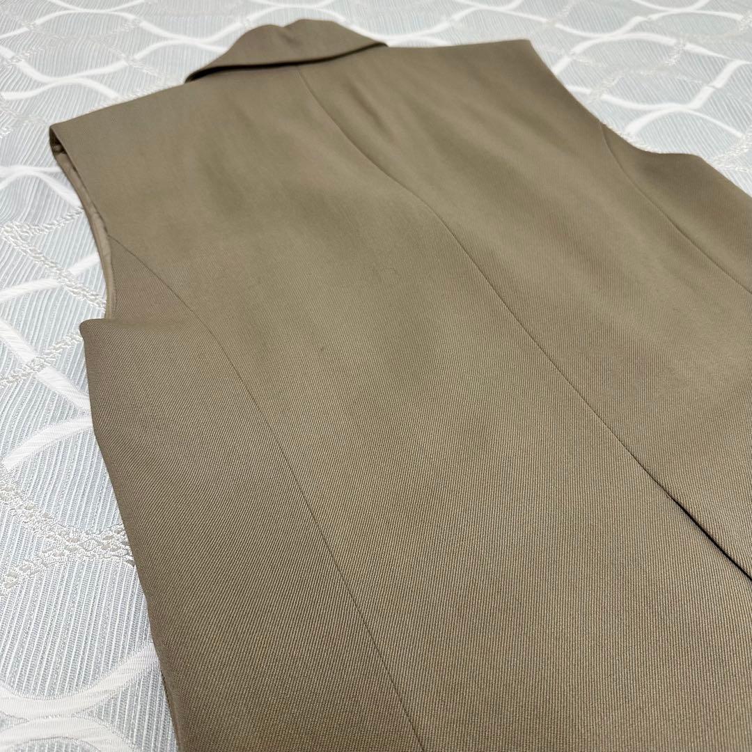 【美品】anuans ウールブレンドツイルオーバー ジレ