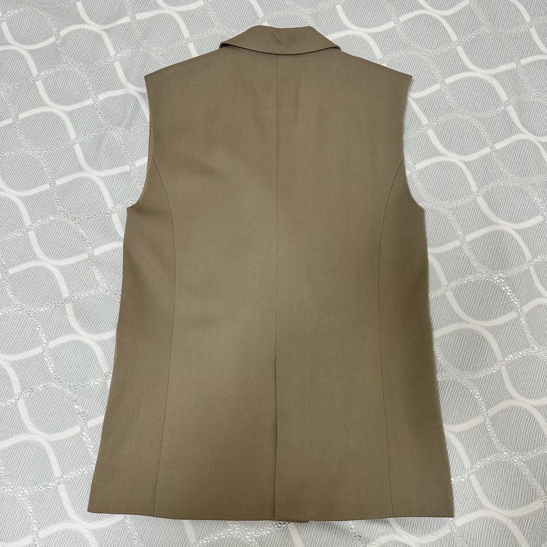 【美品】anuans ウールブレンドツイルオーバー ジレ