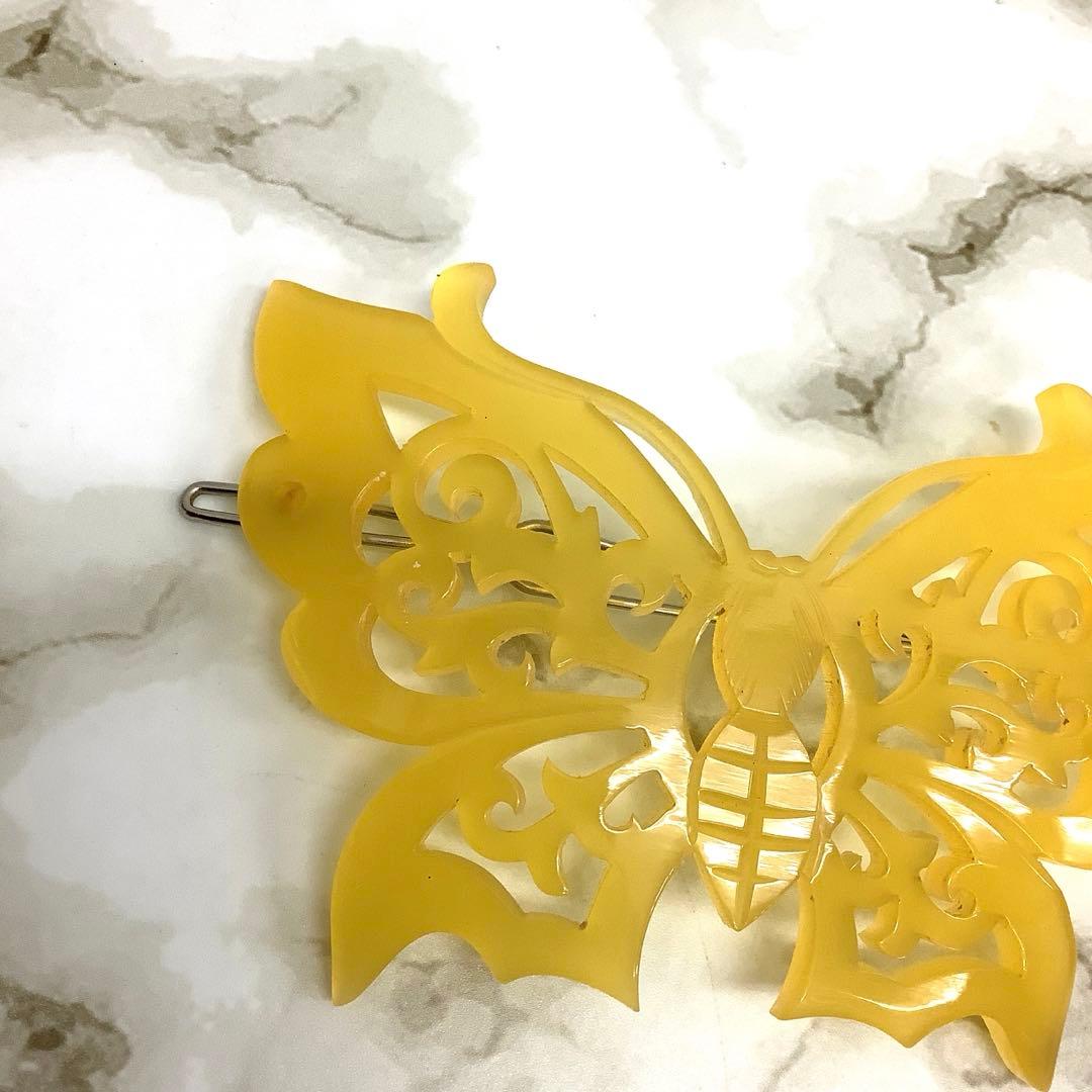【美品‼︎】鼈甲 べっこう べっ甲 蝶 ヴィンテージ ヘアクリップ 髪飾り 高級品