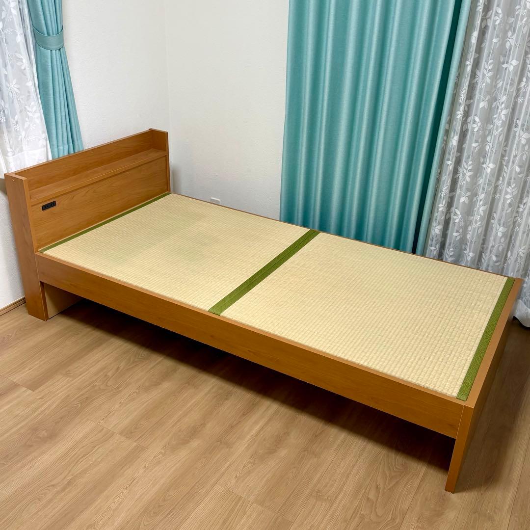 【直引渡し・埼玉】畳ベッド シングル ナチュラルウッド色
