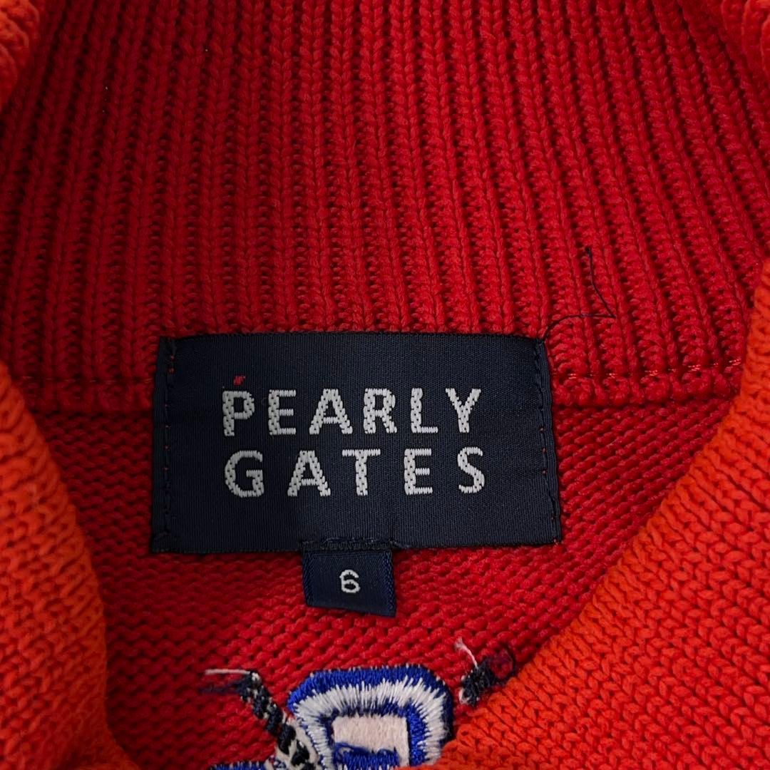 美品【PEARLY GATES】ゴルフフルジップニットジャケット 89ロゴ刺繍