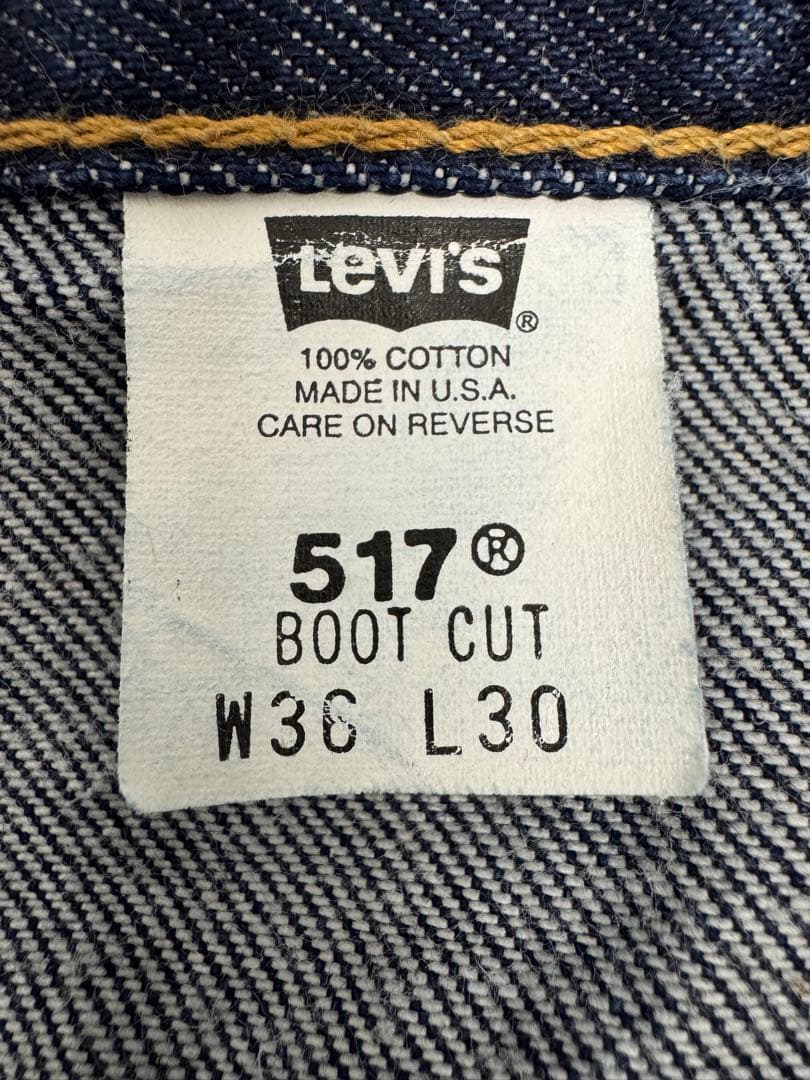 【希少・美品】USA製 Levi's 517 赤タブ W36 L30