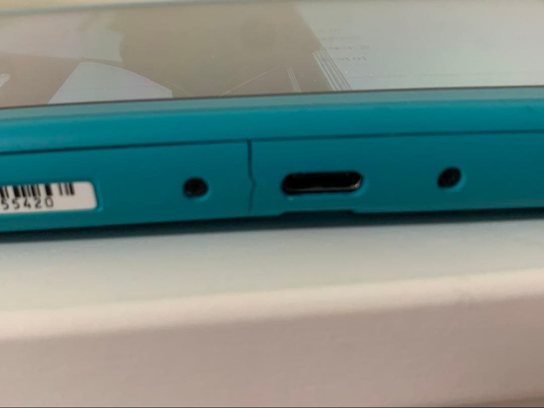 Nintendo Switch Lite ターコイズ ひび割れあり　ジャンク品