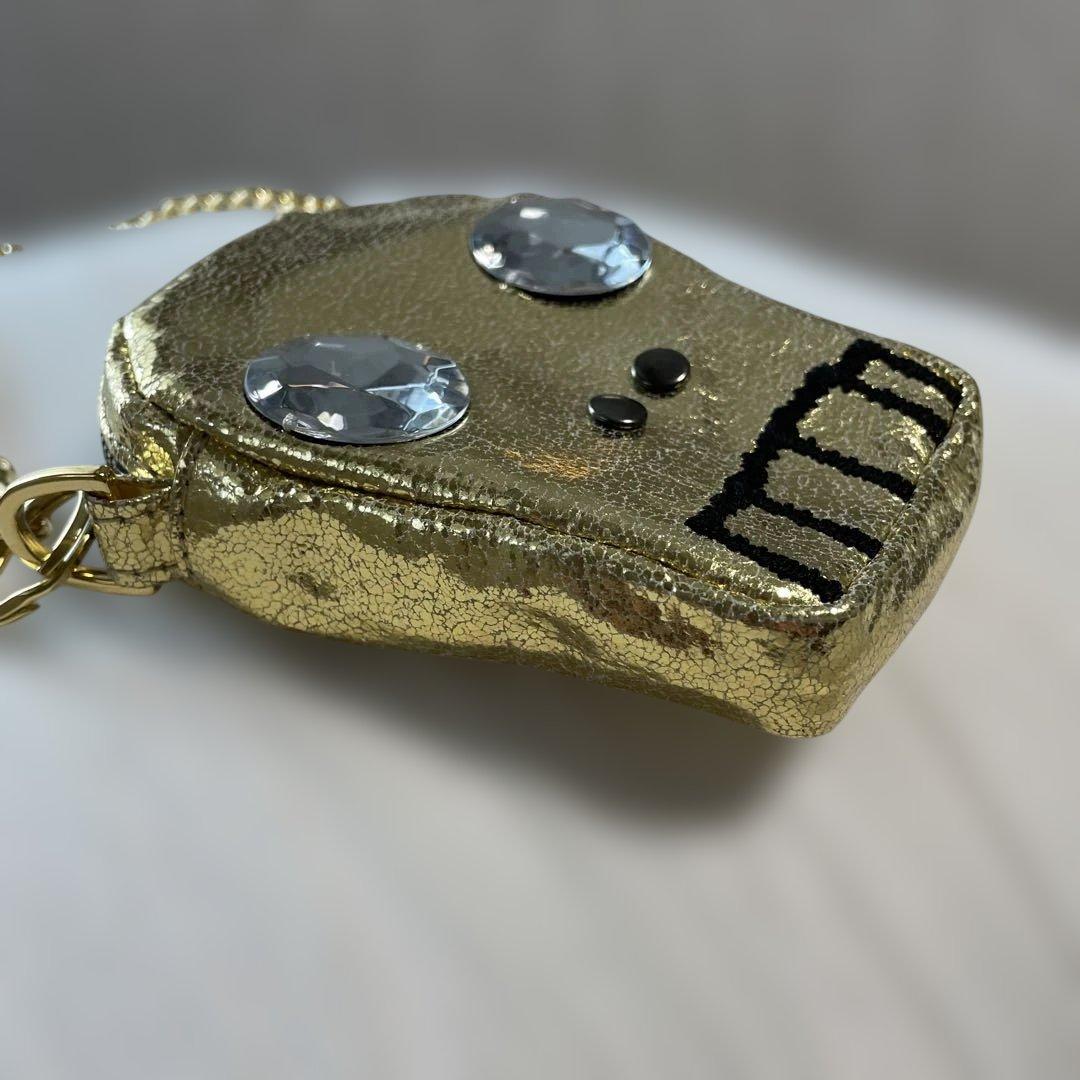 ツモリチサト　スカルデザイン 金色パーティーバッグ