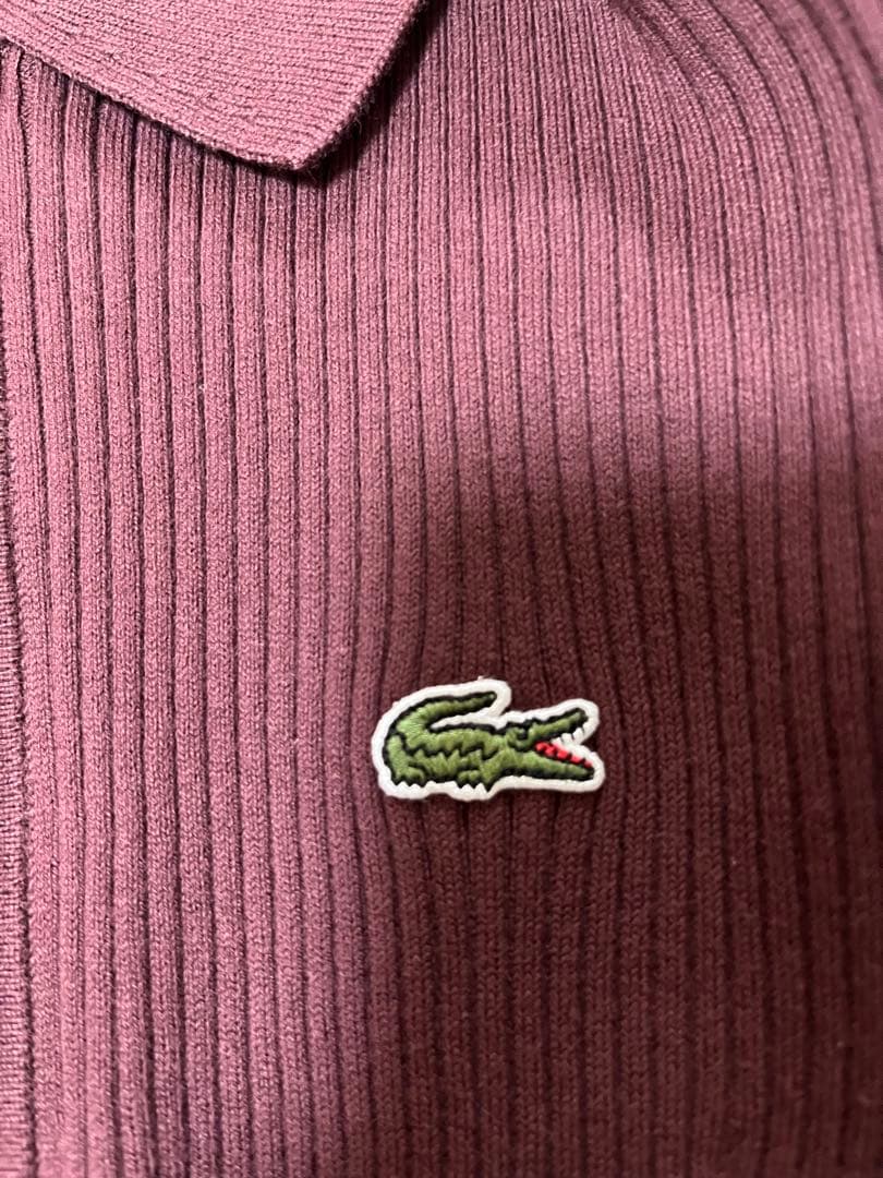 SNIDELl×LACOSTEスキッパーリブニットワンピース