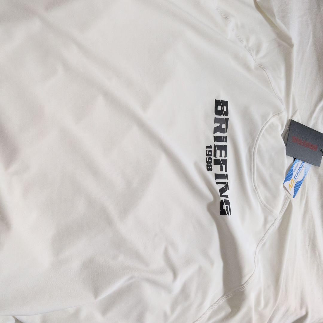 BRIEFING ホワイト モックネックシャツ XL