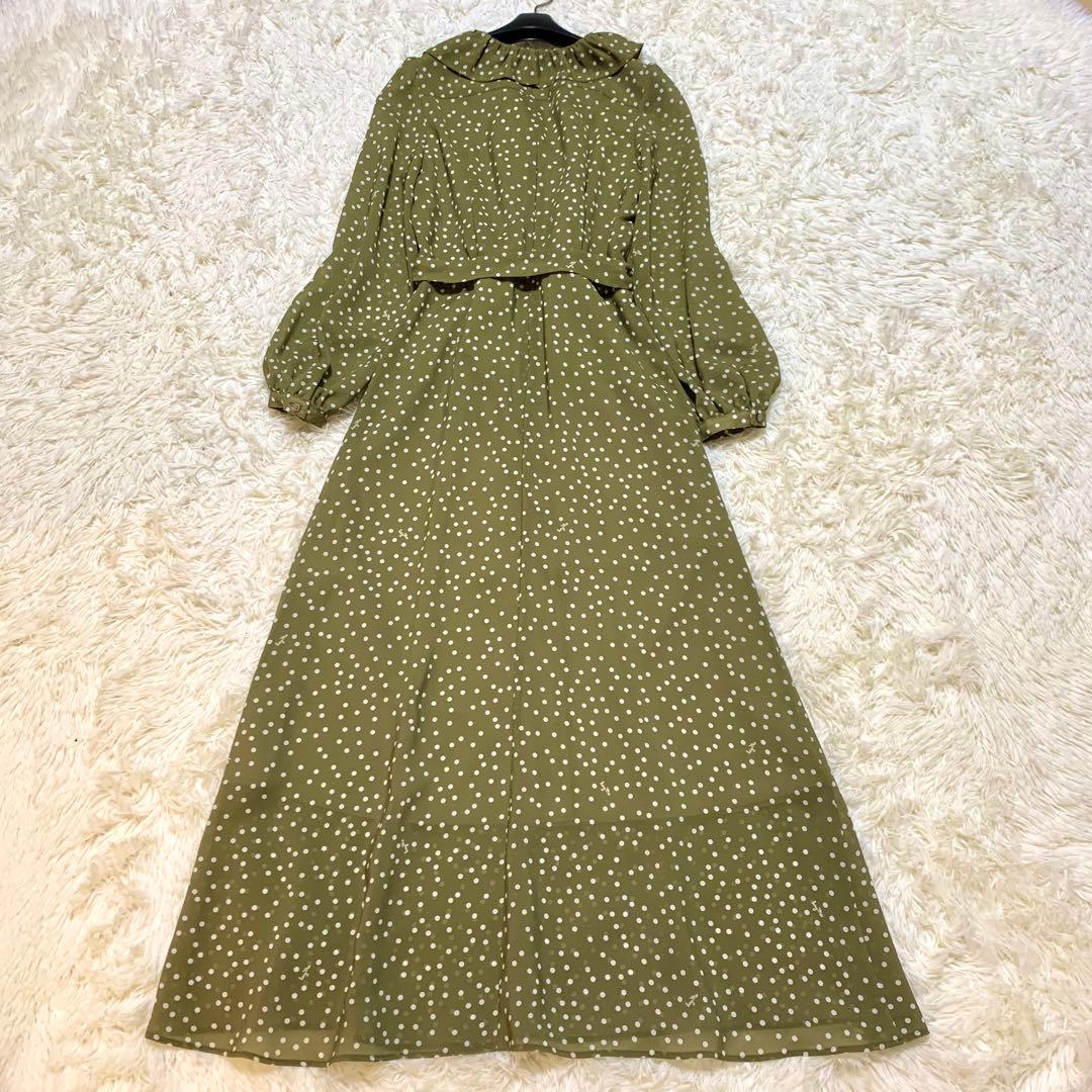 未使用級✨ケイミー kayme ポルカドット ラッフル ワンピース シフォン
