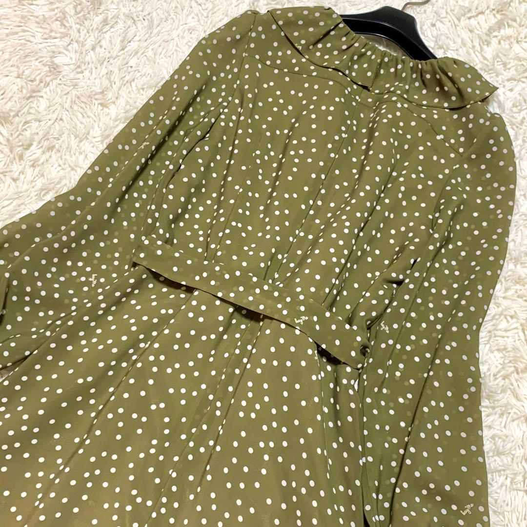 未使用級✨ケイミー kayme ポルカドット ラッフル ワンピース シフォン