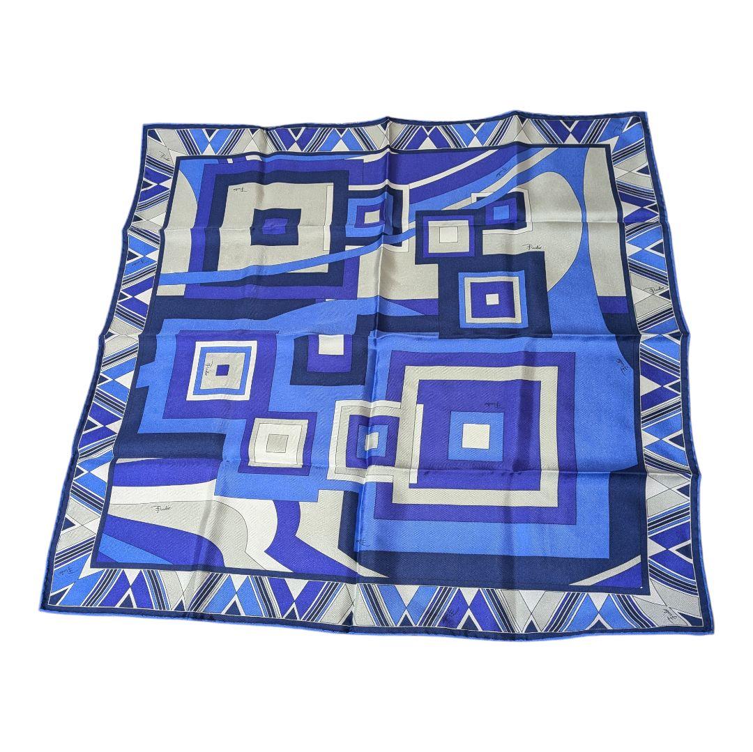【新品】EMILIO PUCCI エミリオプッチシルク スカーフ幾何学模様