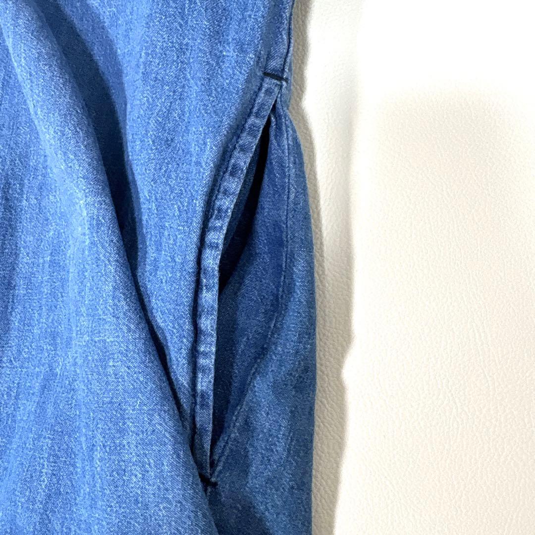 SHIPS シップス別注 Wrangler デニムワンピース バンドカラー