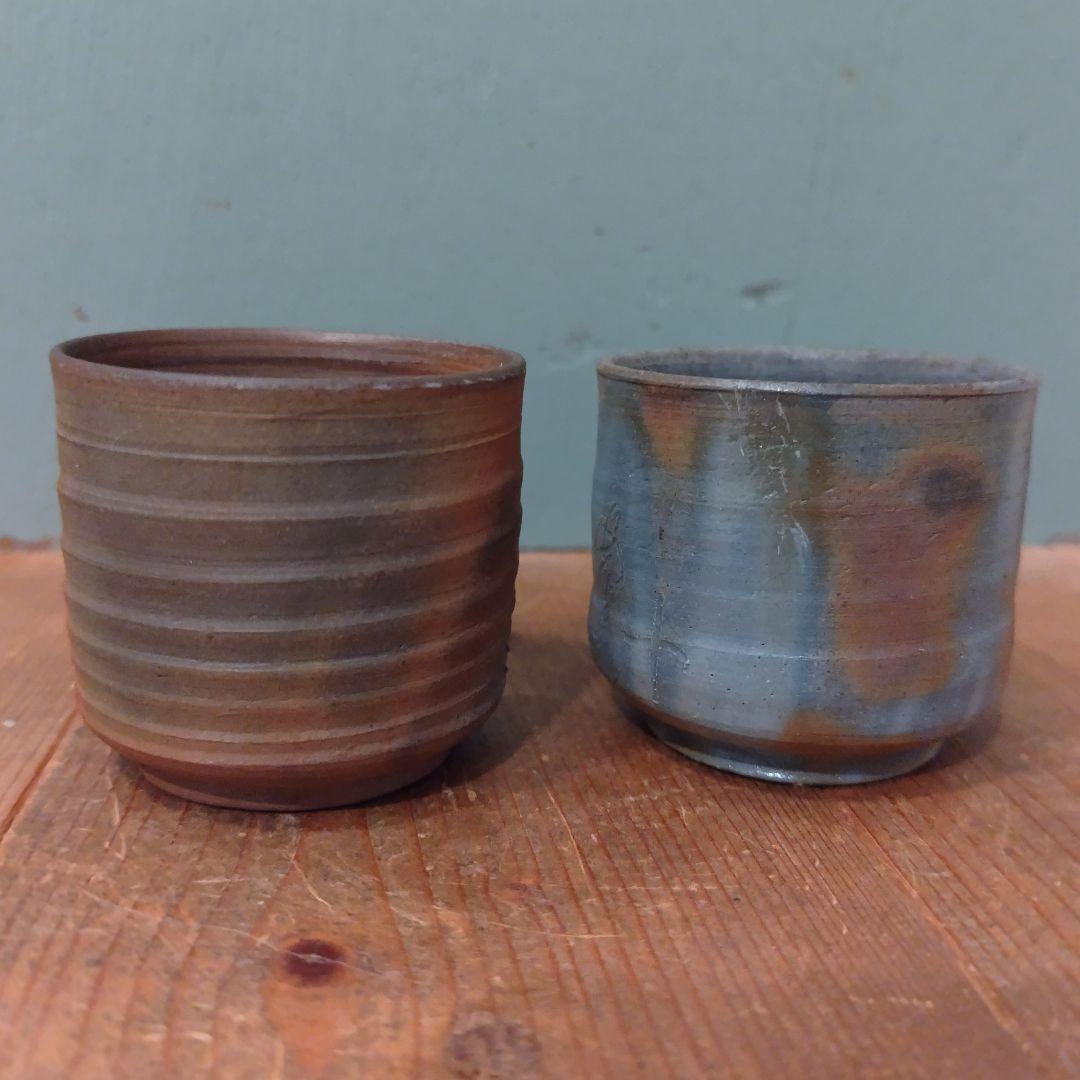 備前焼　徳利＆ぐい呑セット　酒器　岡山伝統工芸品　青備前