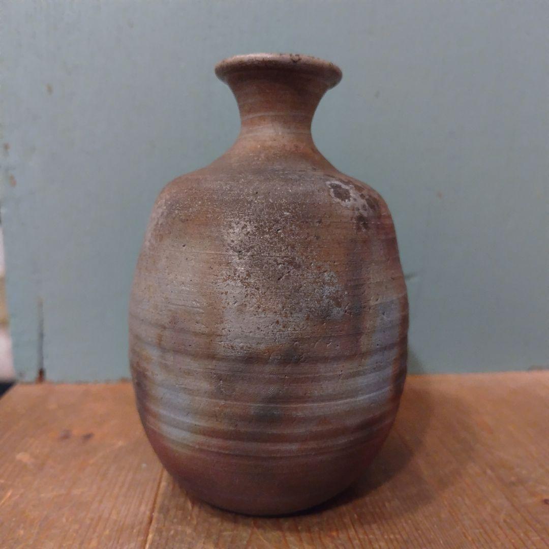 備前焼　徳利＆ぐい呑セット　酒器　岡山伝統工芸品　青備前