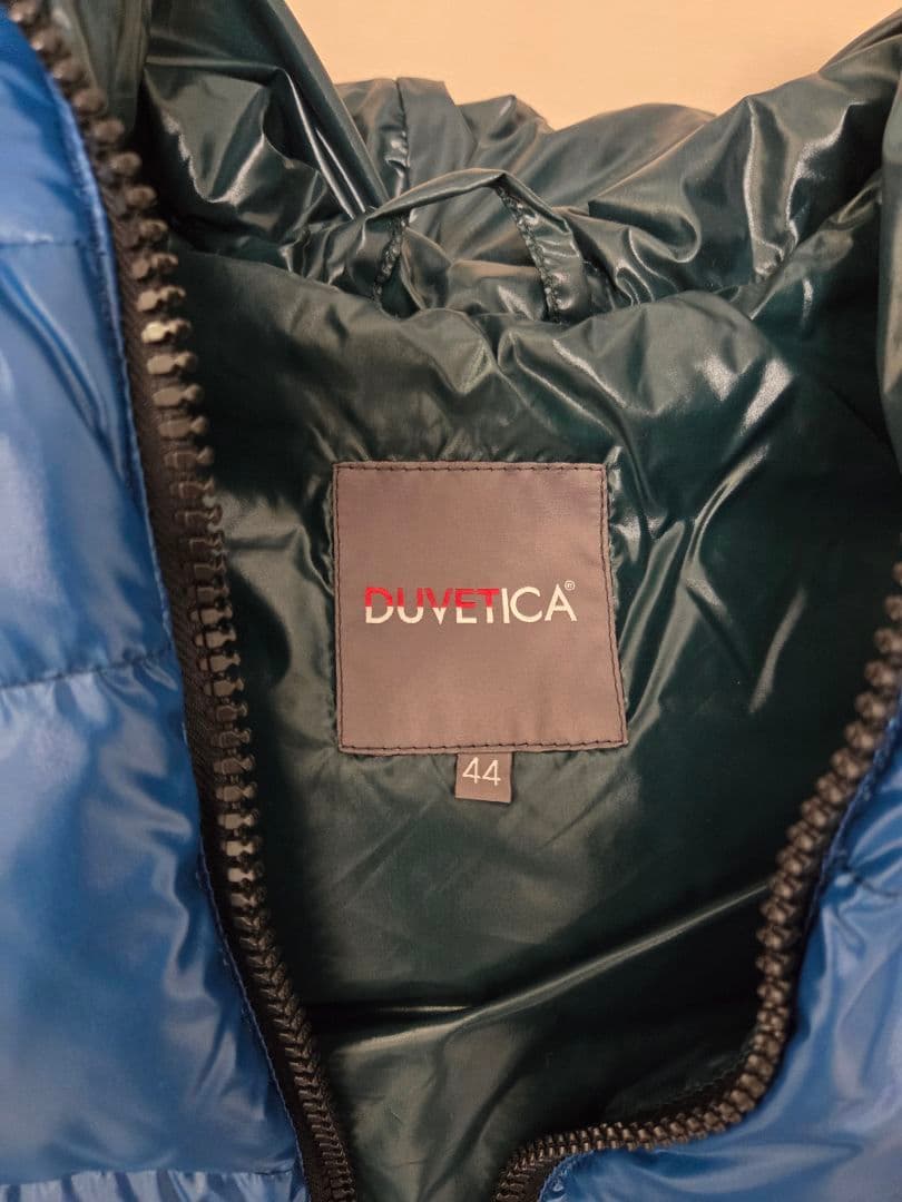 ぱぱらっち様DUVETICA フード付きダウンベスト 44 青