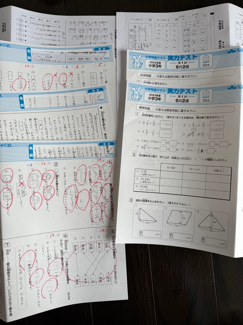 奨学社　三年生　フルセット　小学特進クラス　しょうがく社