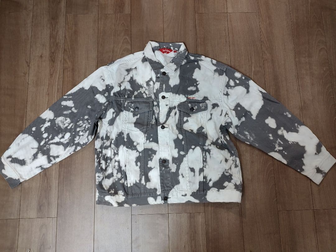 ジャケット・アウター Supreme Denim Trucker Jacket Bleached XL