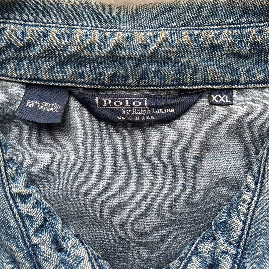 【希少】ポロバイラルフローレン デニム スイングトップ ブルゾン XXL USA